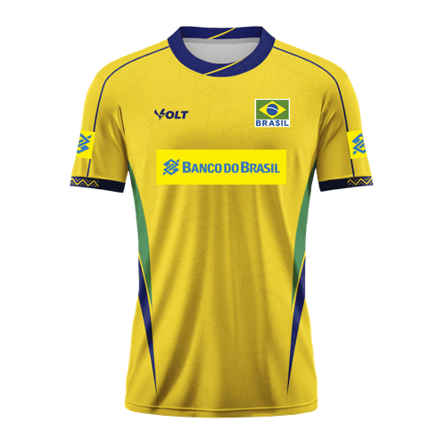 Camisa Jogo 1 Vôlei Brasil Oficial Infanto Juvenil Volt
