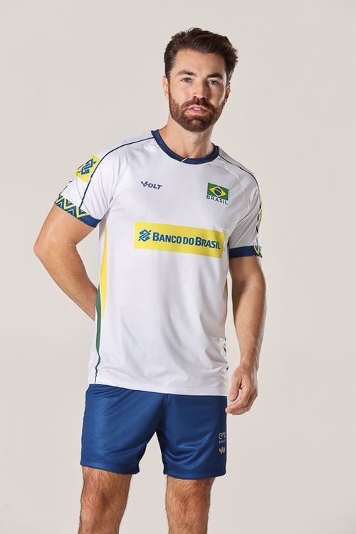 Camisa Jogo 3 Vôlei Brasil Oficial Masculina Volt