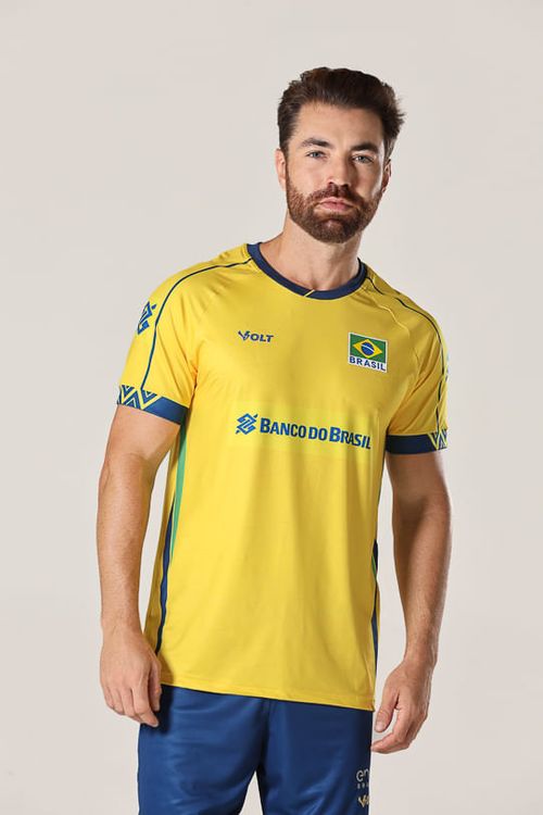 Camisa Jogo 1 Vôlei Brasil Oficial Masculina Volt