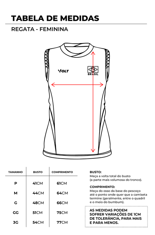Regata Treino Vôlei Brasil Oficial Feminina Volt