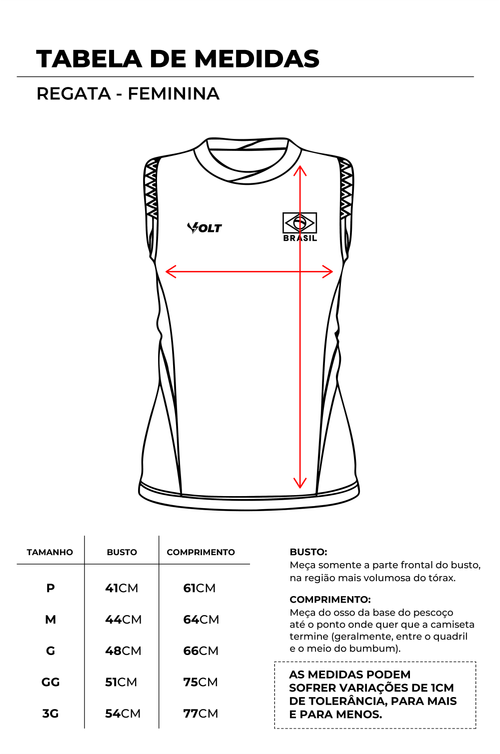 Regata Treino Vôlei Brasil Oficial Feminina Volt