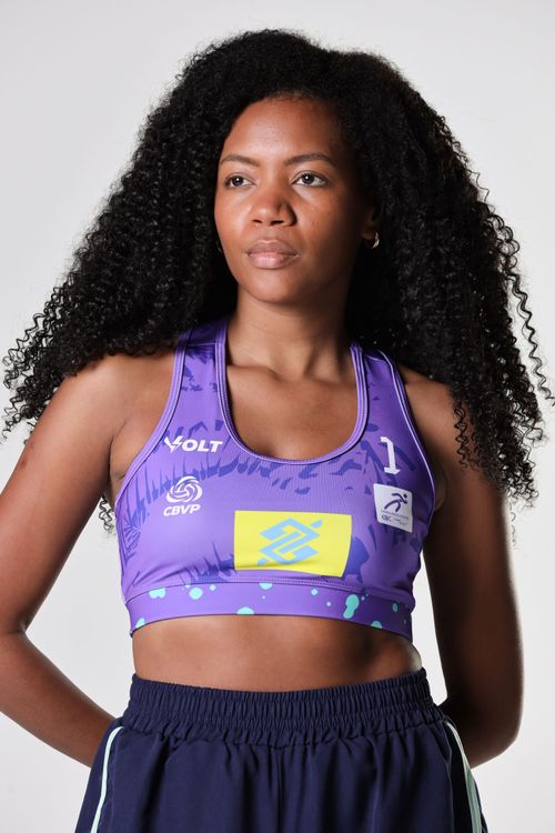 Top 1 Vôlei de Praia Brasil Oficial Feminino Lilás Volt