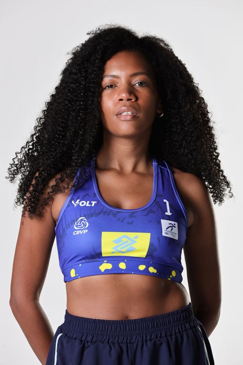 Top 1 Vôlei de Praia Brasil Oficial Feminino Azul-Marinho Volt