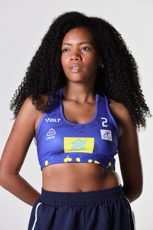 Top 2 Vôlei de Praia Brasil Oficial Feminino Azul-Marinho Volt