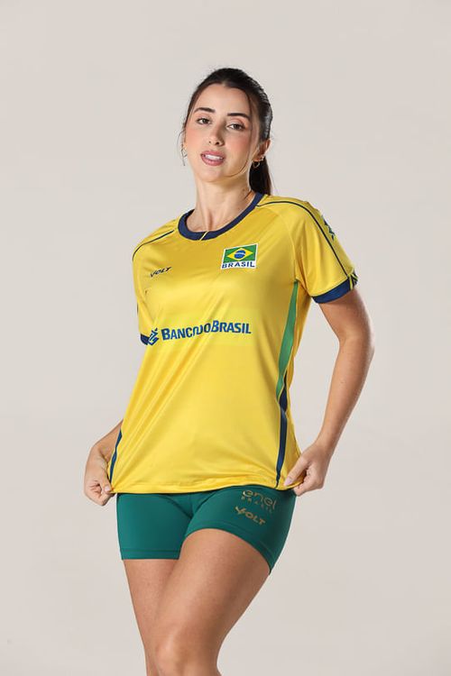Camisa Jogo 1 2025 Vôlei Brasil Oficial Feminina Volt