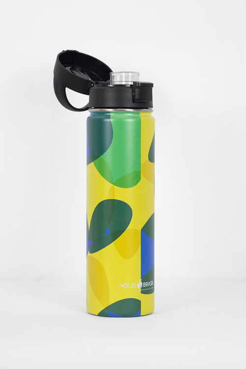 Garrafa Flow 650ML Vôlei Oficial Brasil Amarelo Gluck
