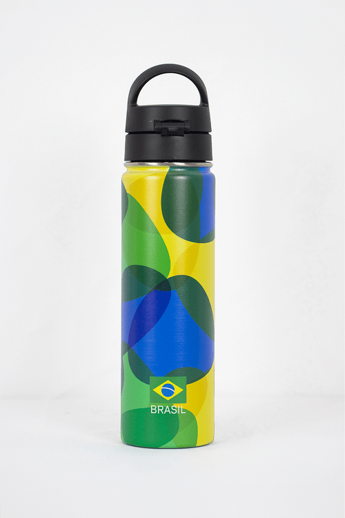 Garrafa Flow 650ML Vôlei Oficial Brasil Amarelo Gluck
