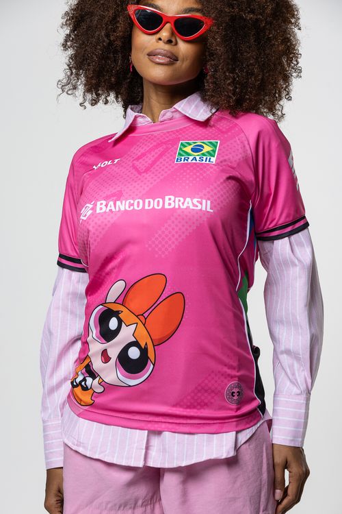 Camisa Florzinha Meninas Superpoderosas 2026 Vôlei Brasil Feminina Volt