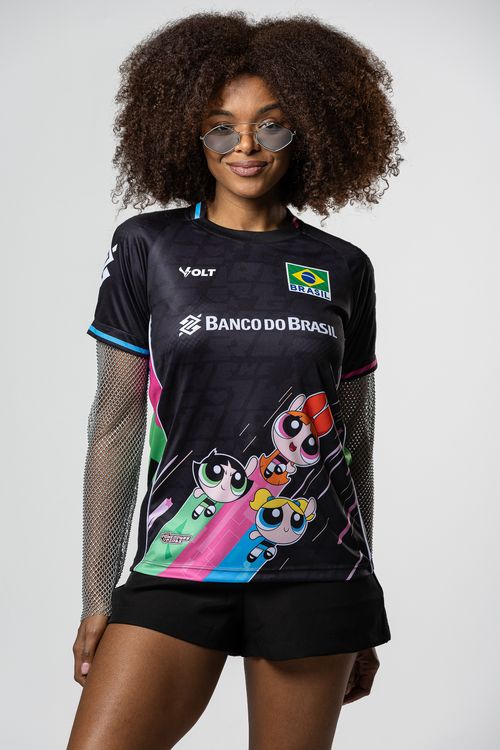 Camisa Trio Meninas Superpoderosas 2026 Vôlei Brasil Feminina Volt