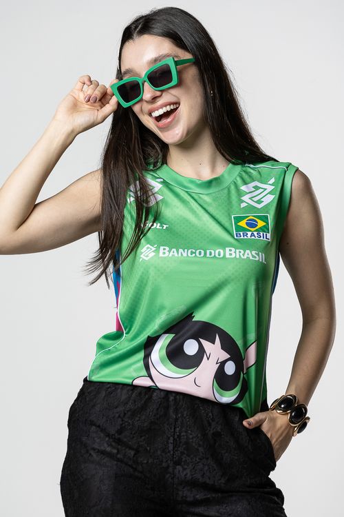 Regata Docinho Meninas Superpoderosas 2026 Vôlei Brasil Feminina Volt